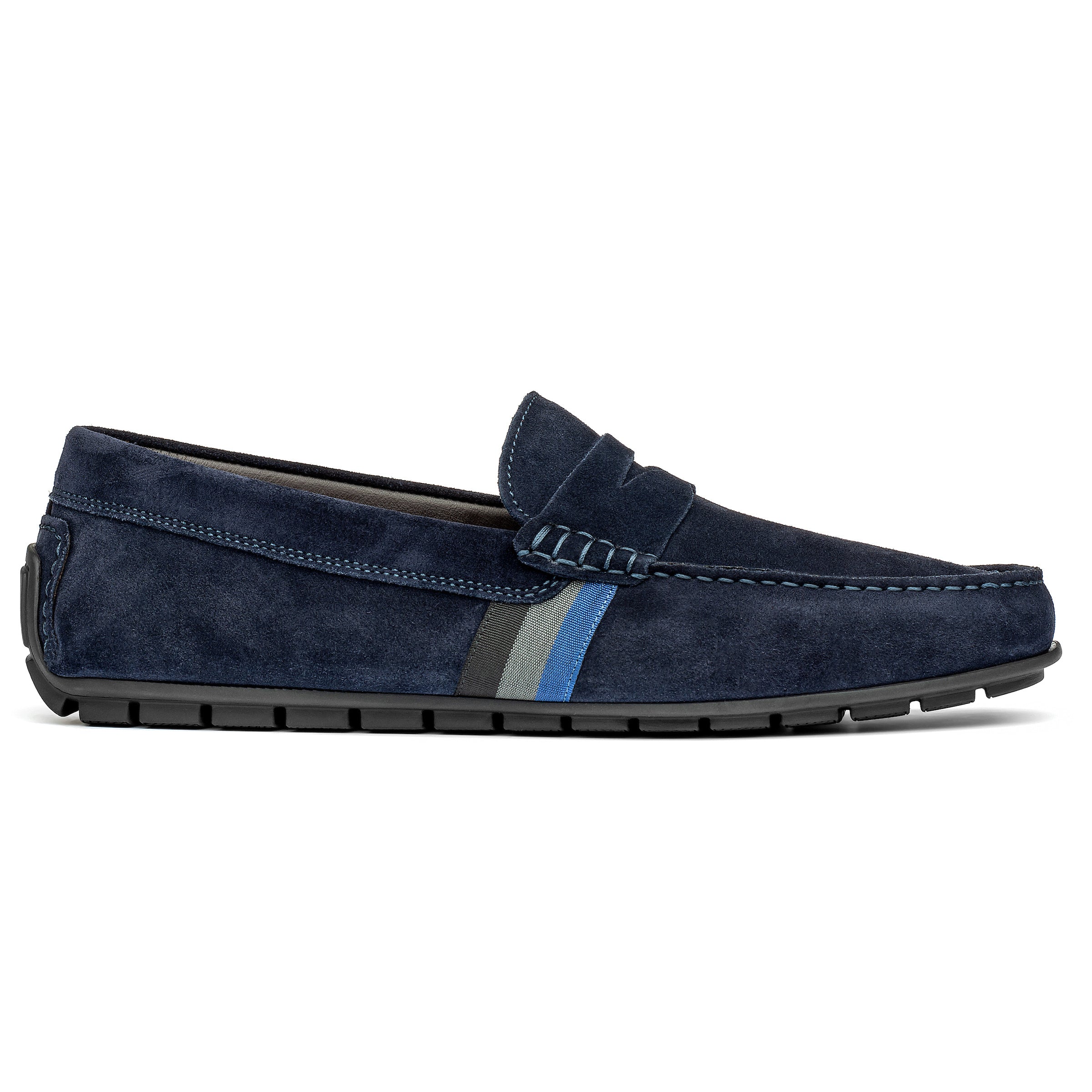 Ocean Drive Navy Blue Suede Driving Shoe