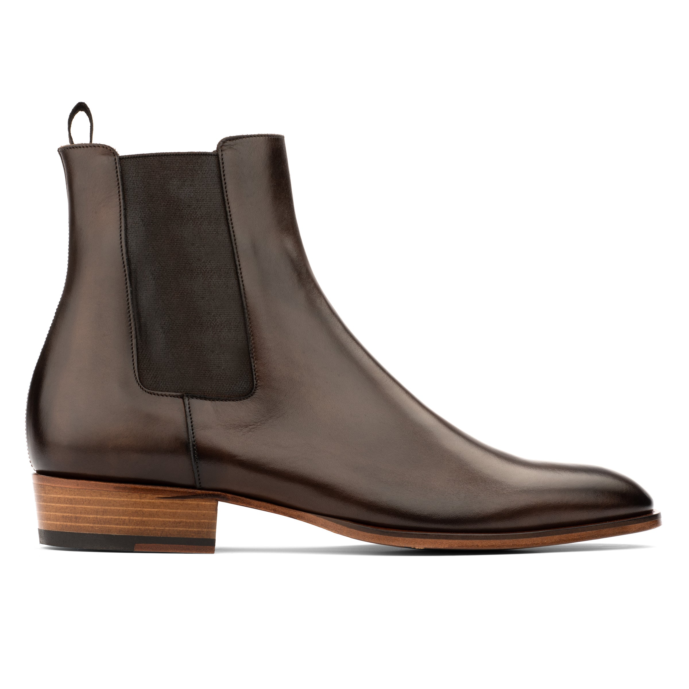 Myles Dark Brown Burnish Calf Chelsea Boot