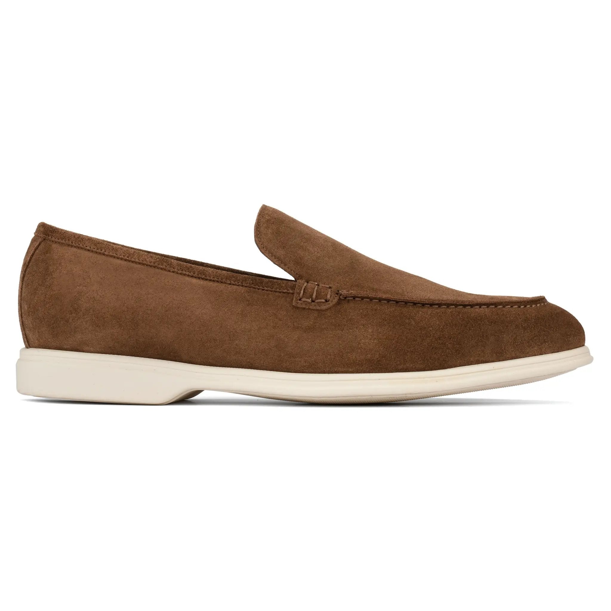 Cassidy Mid Brown Suede Slip-On Loafer by To Boot New York