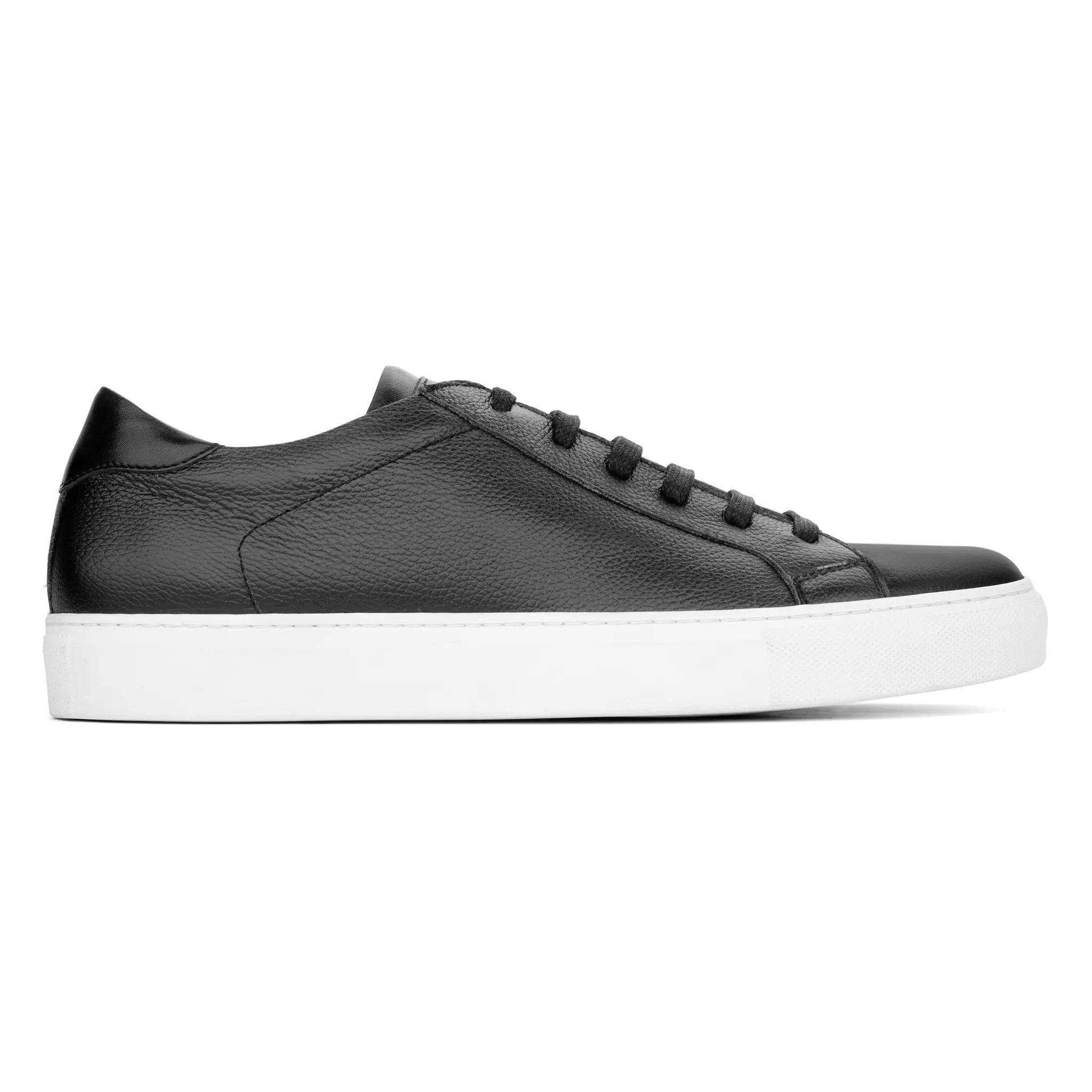 Castle Black Grain Leather Sneaker by To Boot New York