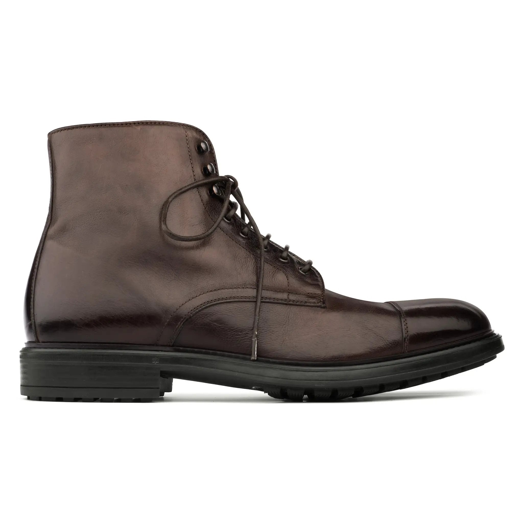 Burkett Dark Brown Cap Toe Boot by To Boot New York