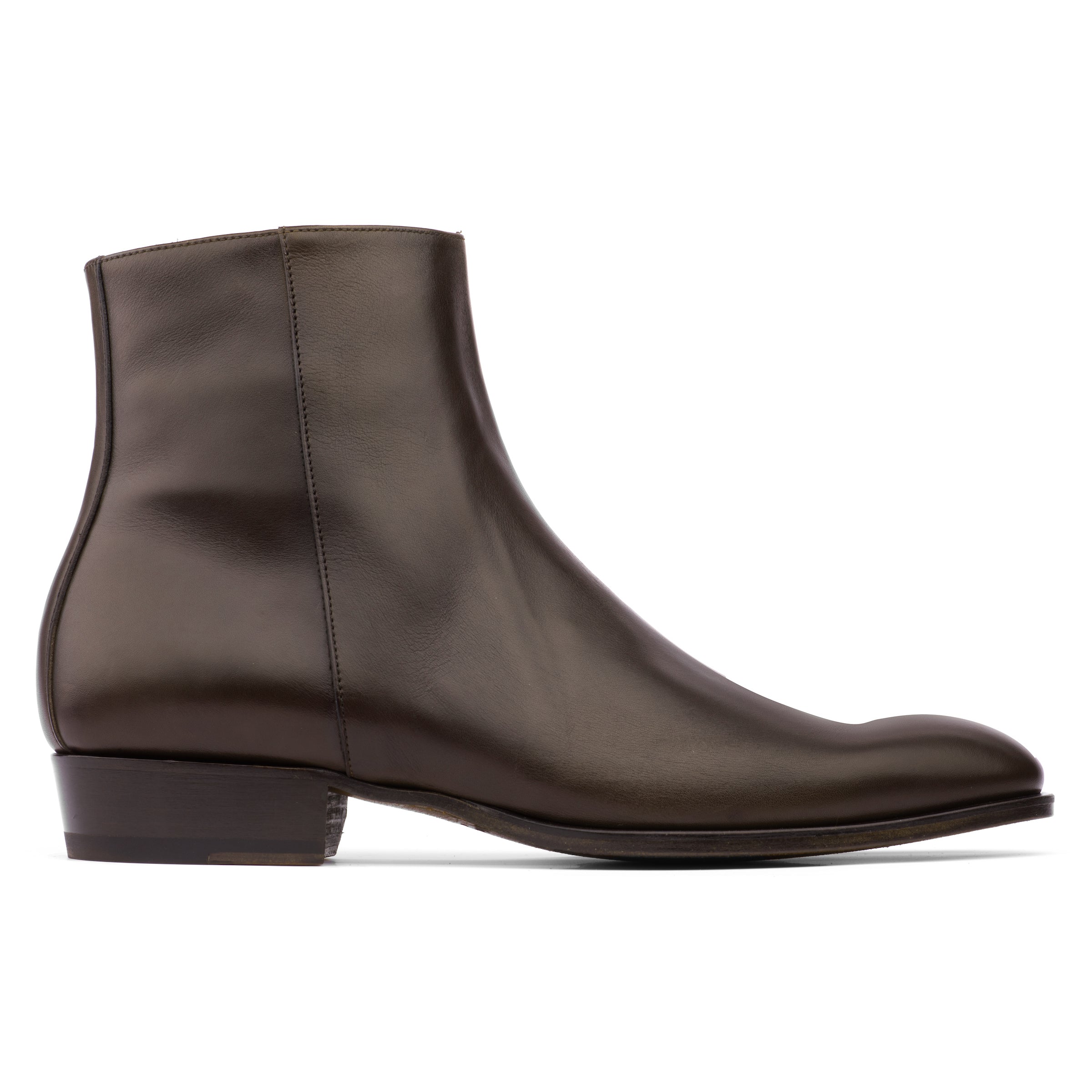 Pierce Dark Brown Calf Zip Boot