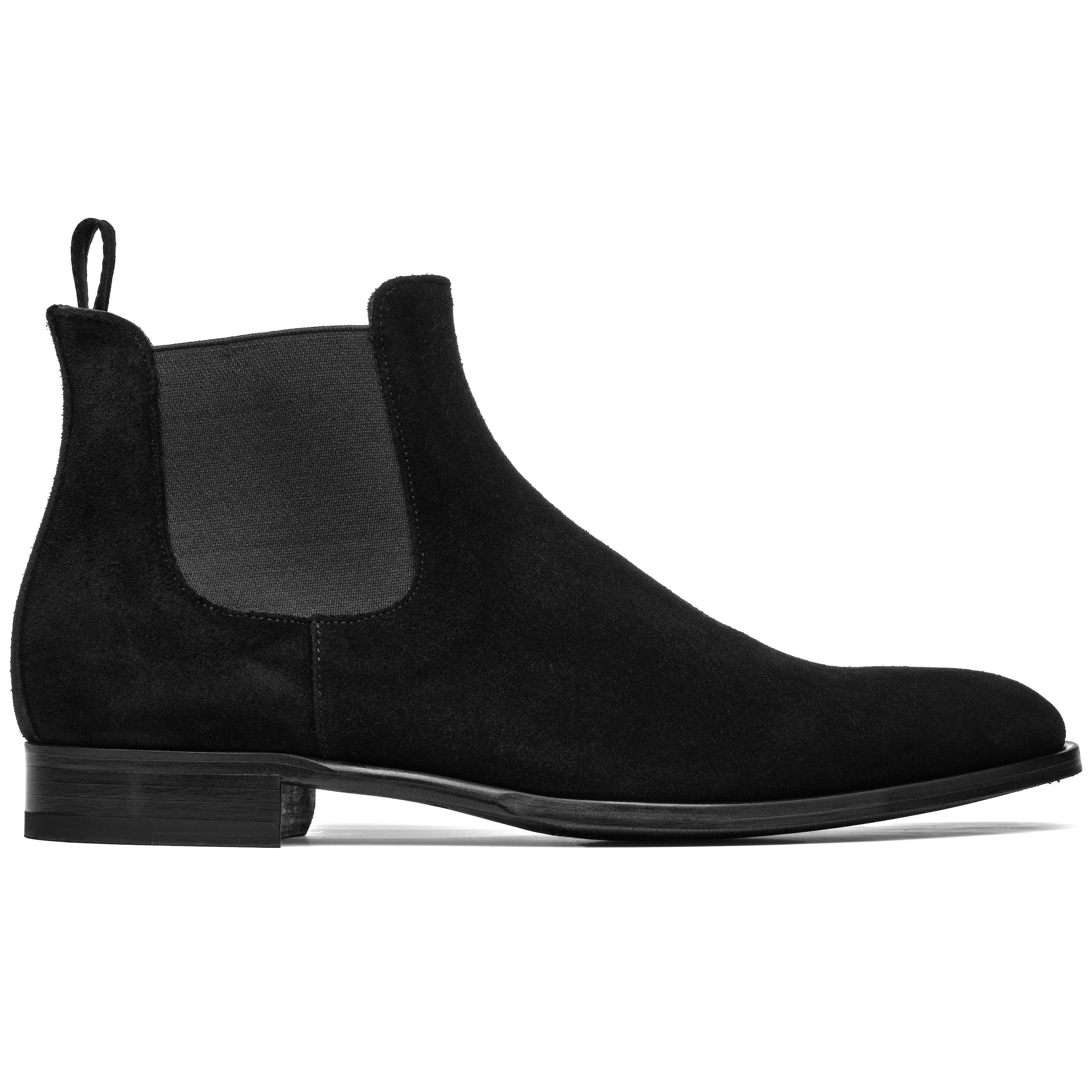 Shelby Black Suede Chelsea Boot