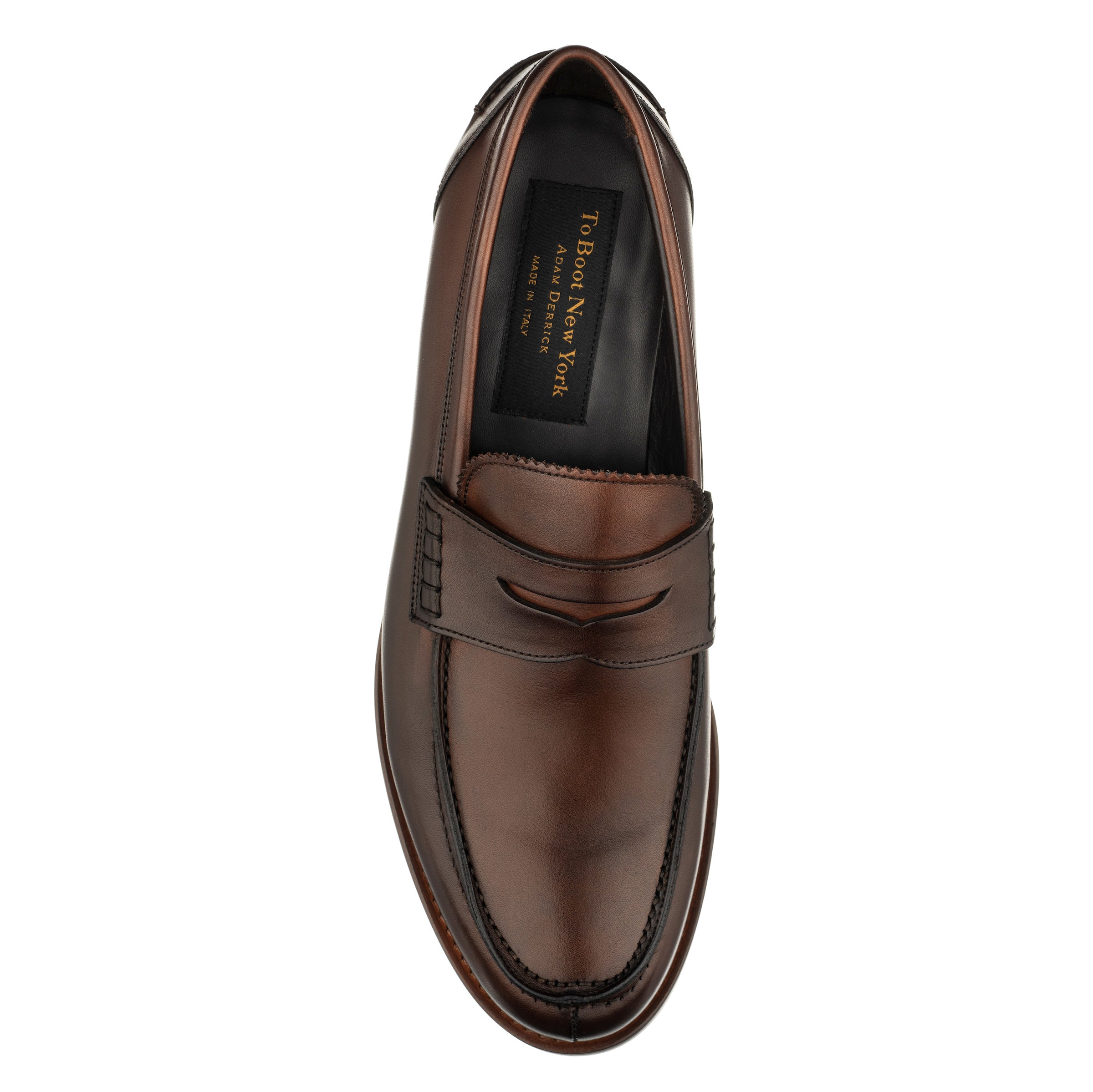 Levanzo Dark Brown Burnish Calf Penny Loafer