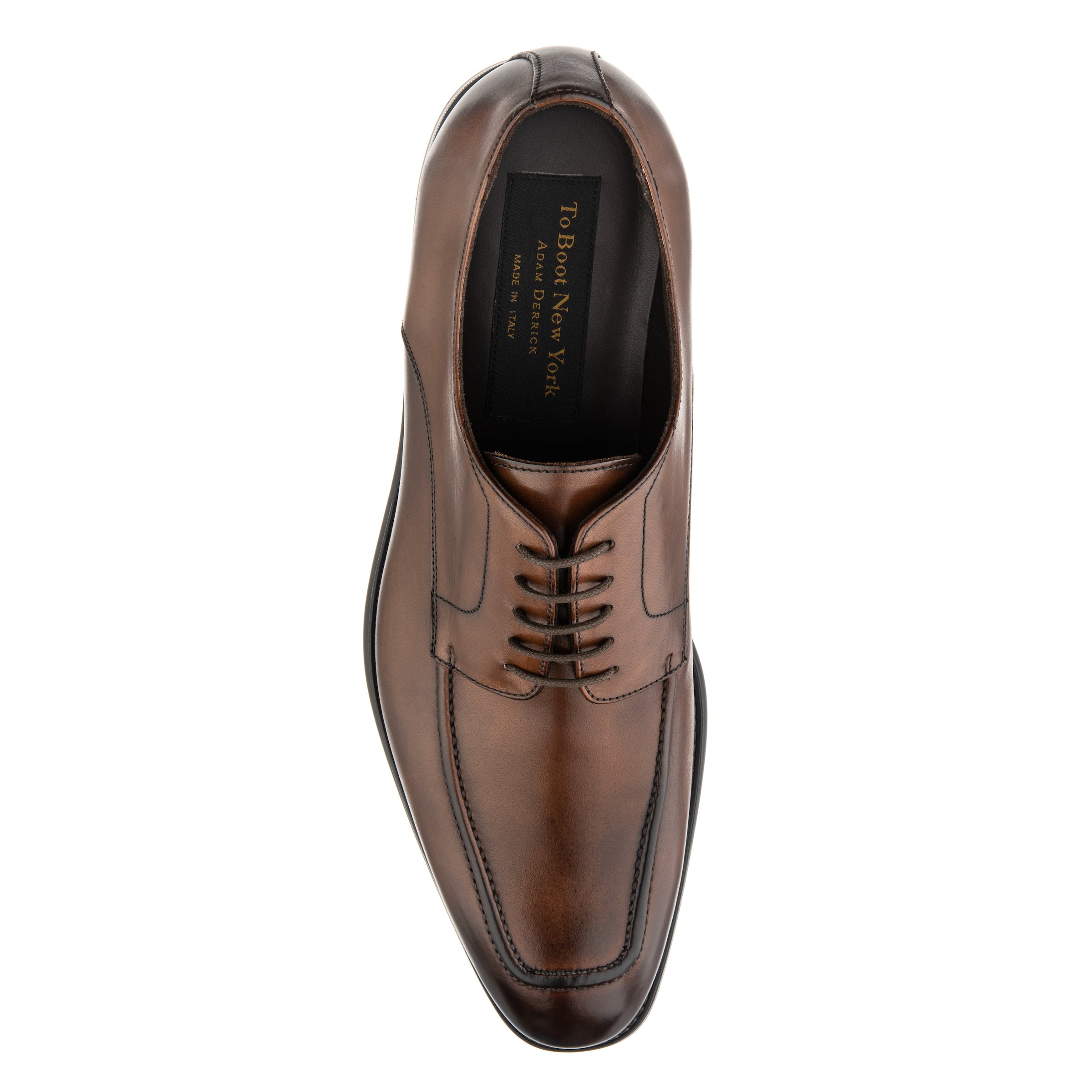 Aldo Burnished Brown Apron Toe Derby