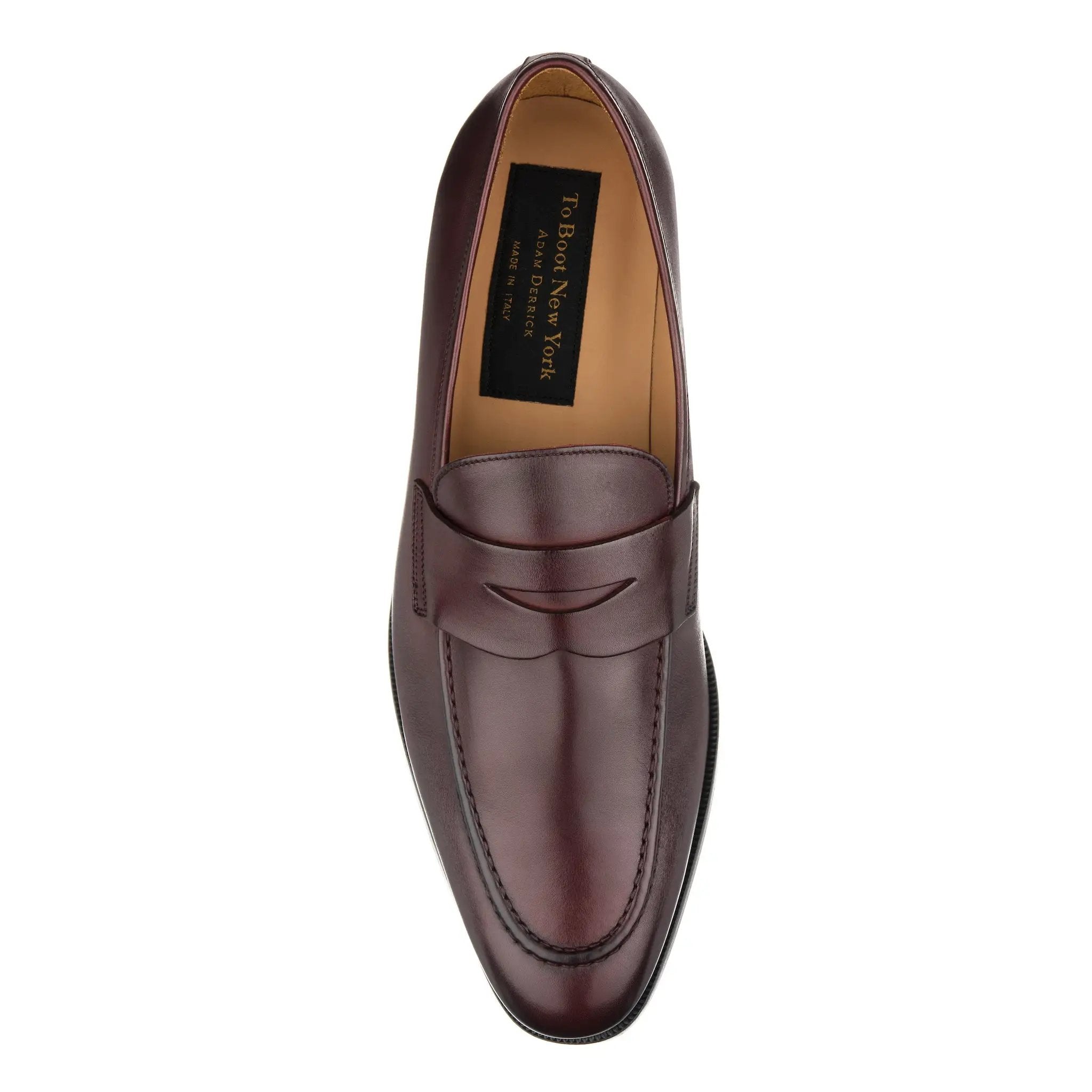 Tesoro Bordeaux Calf Slip-On Penny Loafer by To Boot New York