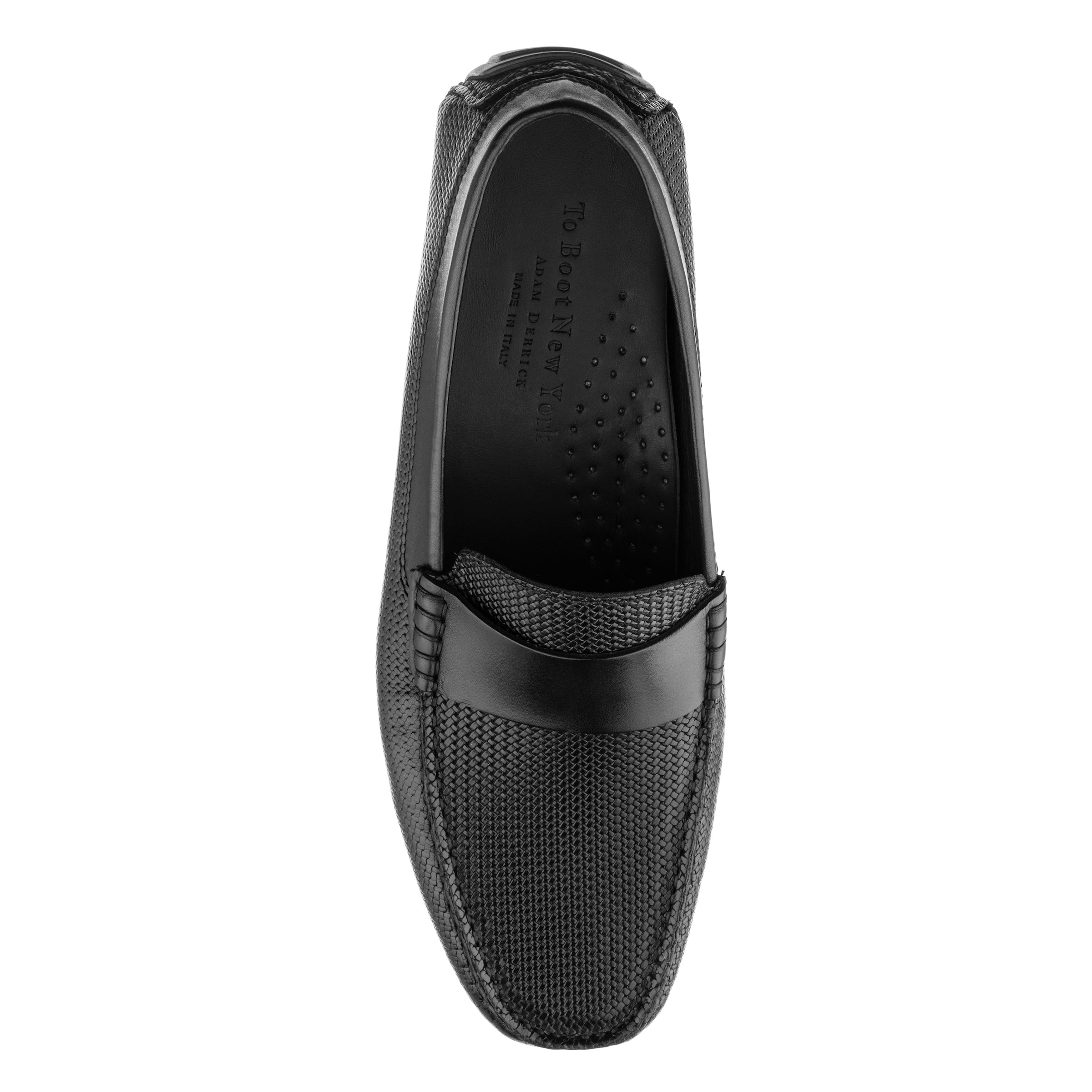 Magnus Black Embossed Driving Shoe