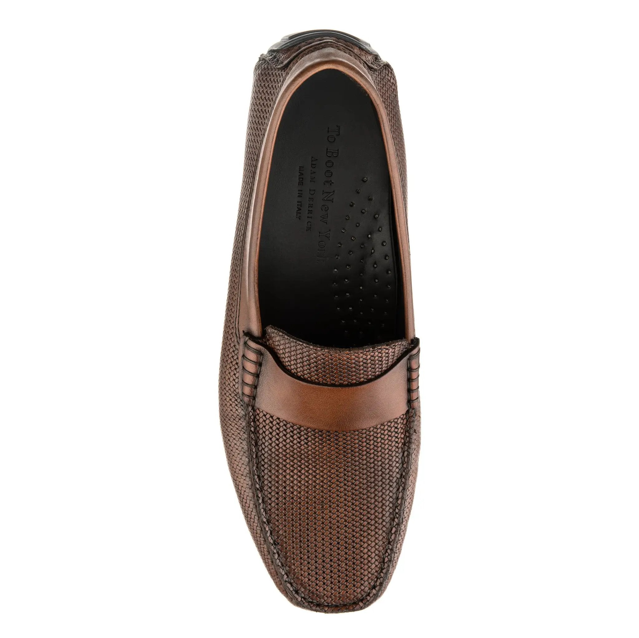 Magnus Burnished Tan Embossed Driving Shoe by To Boot New York