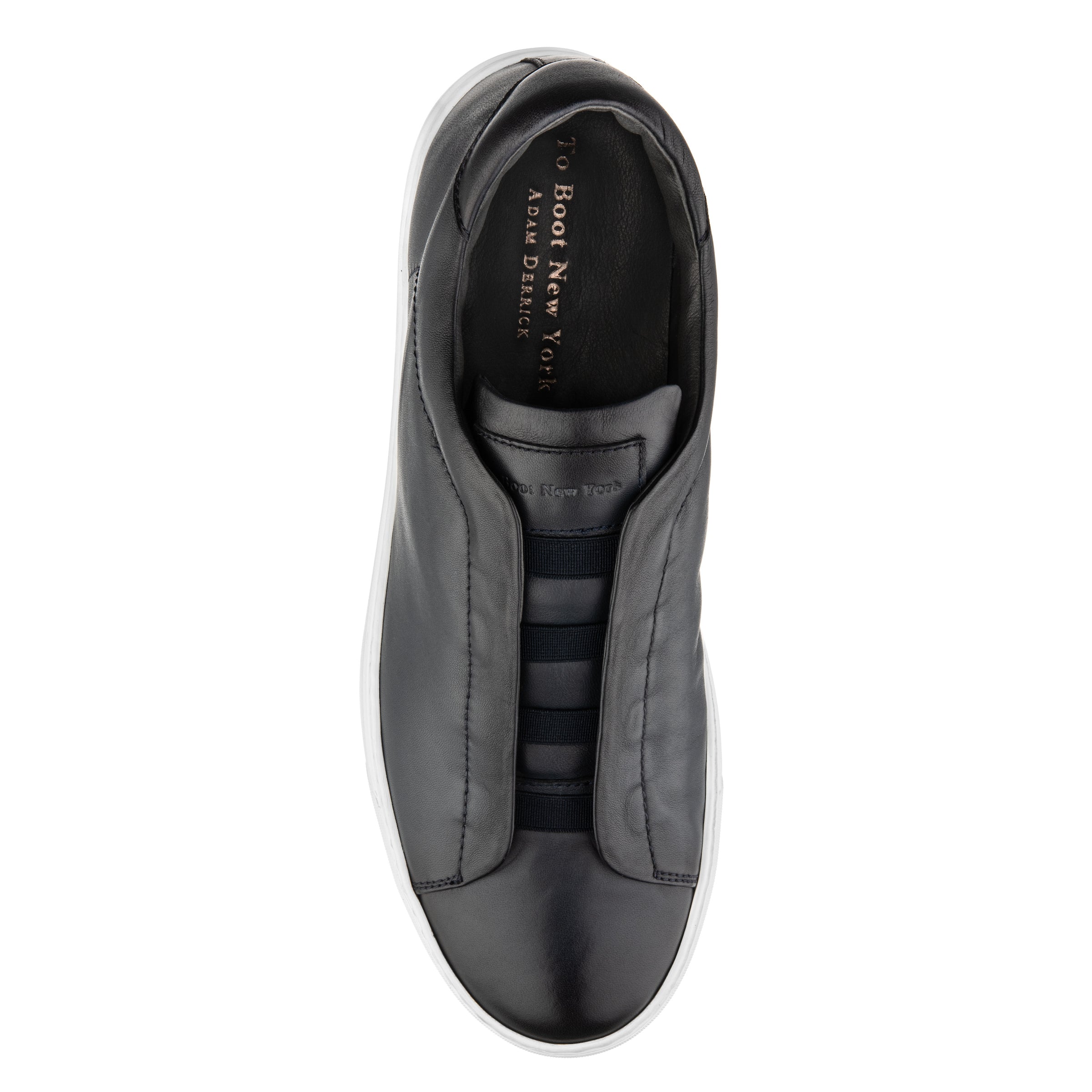 Bolla Navy Soft Calf Elastic Slip on Sneaker