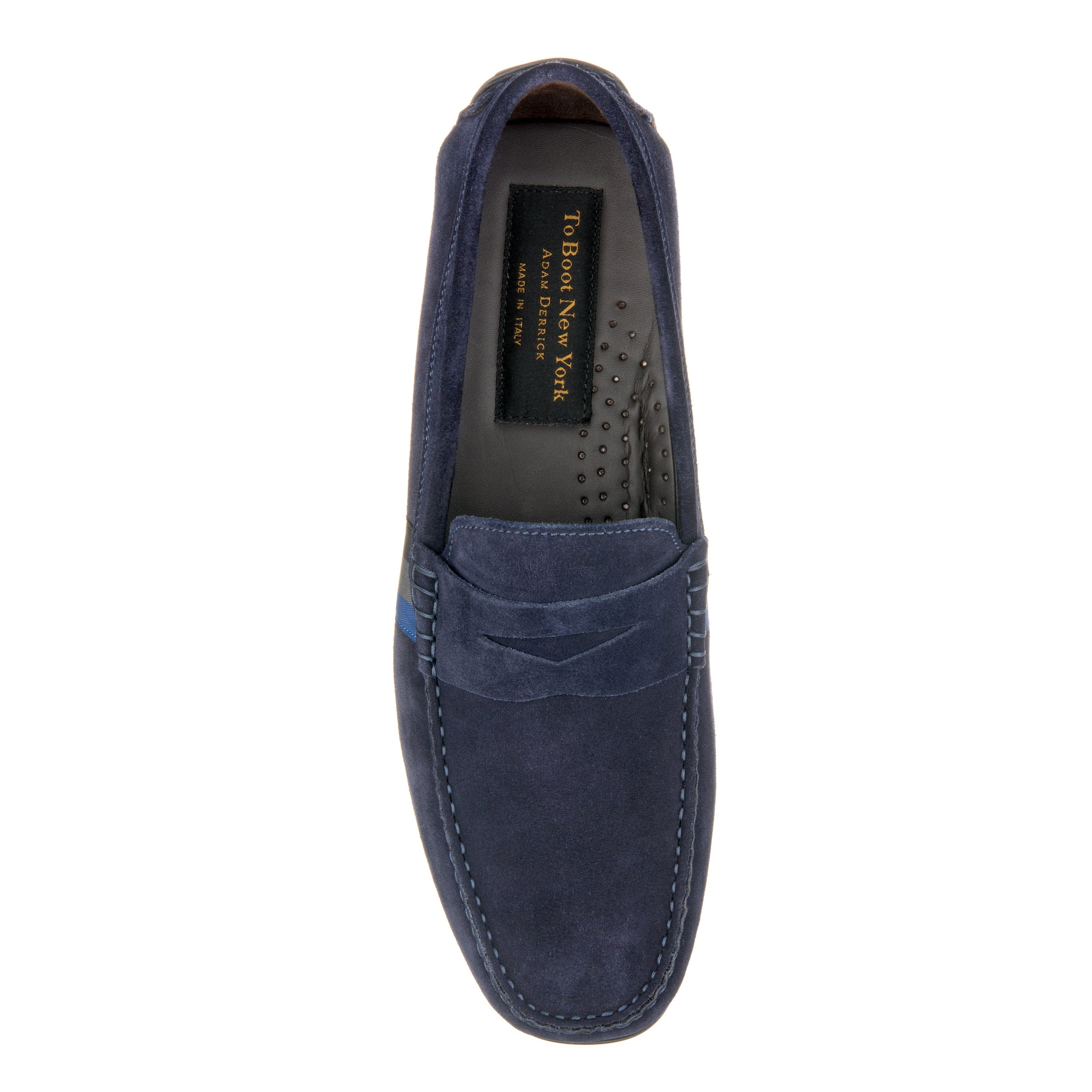 Ocean Drive Navy Blue Suede Driving Shoe