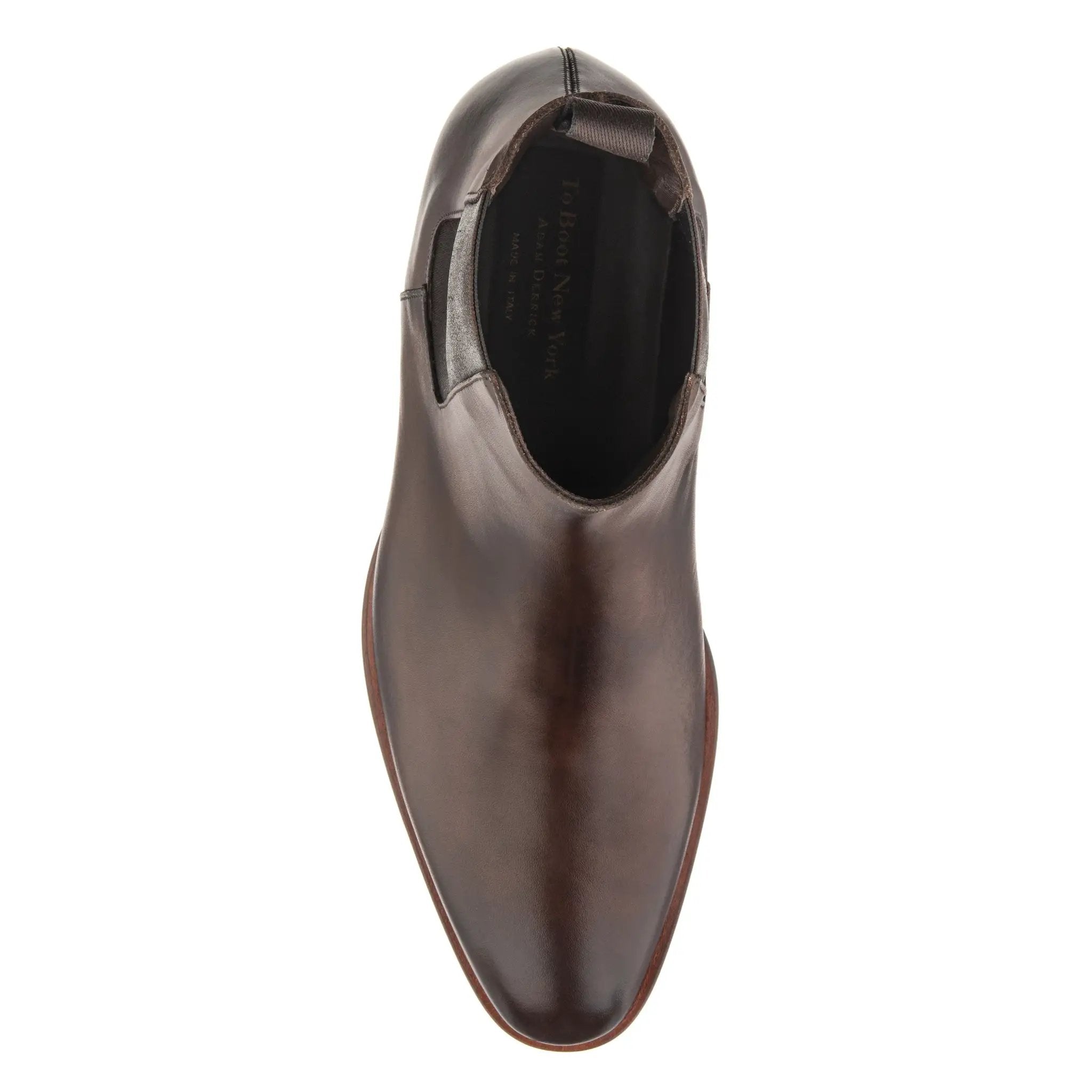 Myles Dark Brown Burnished Calf Chelsea Boot by To Boot New York