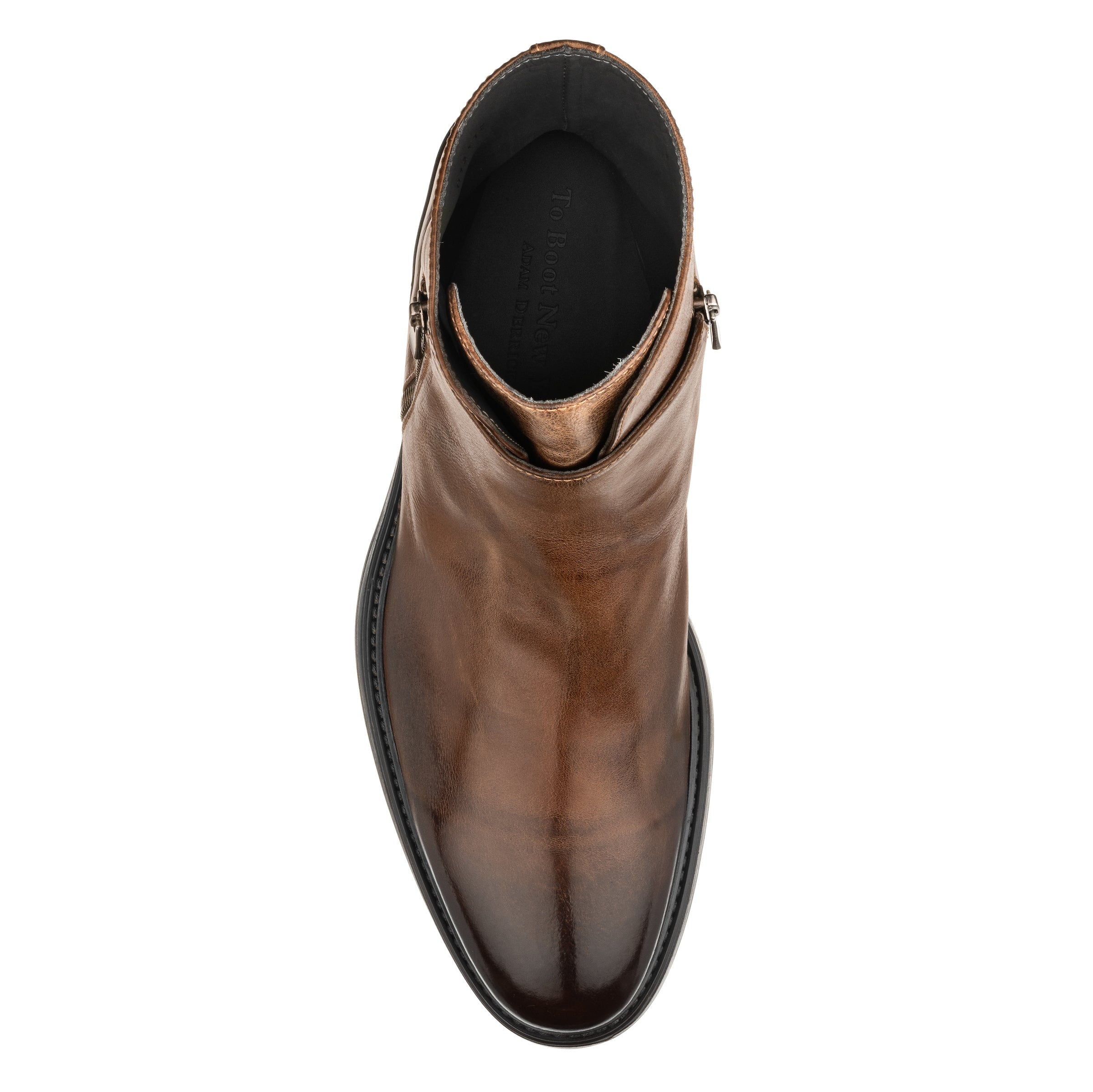 Boyd Cognac Calf Zipper Boot