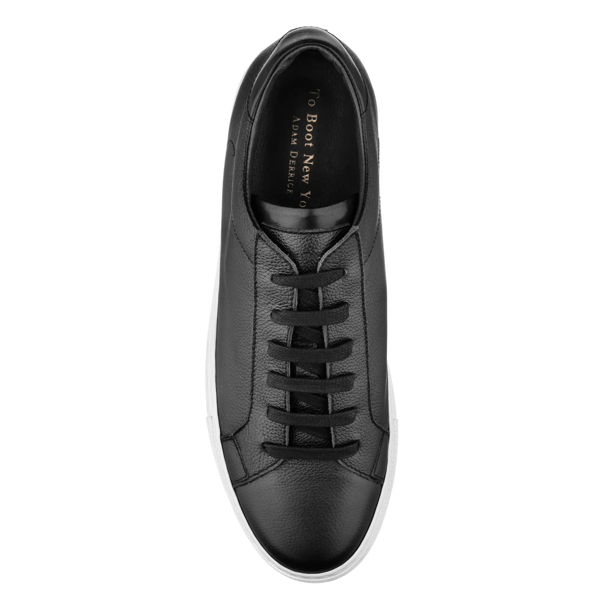 Castle Black Grain Leather Sneaker by To Boot New York