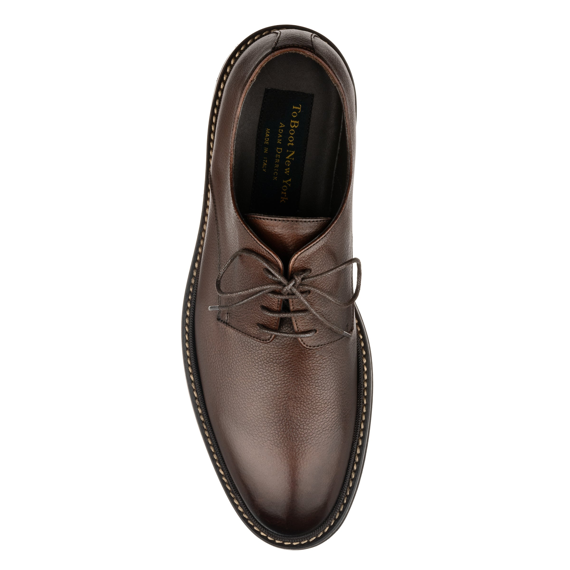 Brookdale Brown Textured Calf Lug Sole Derby