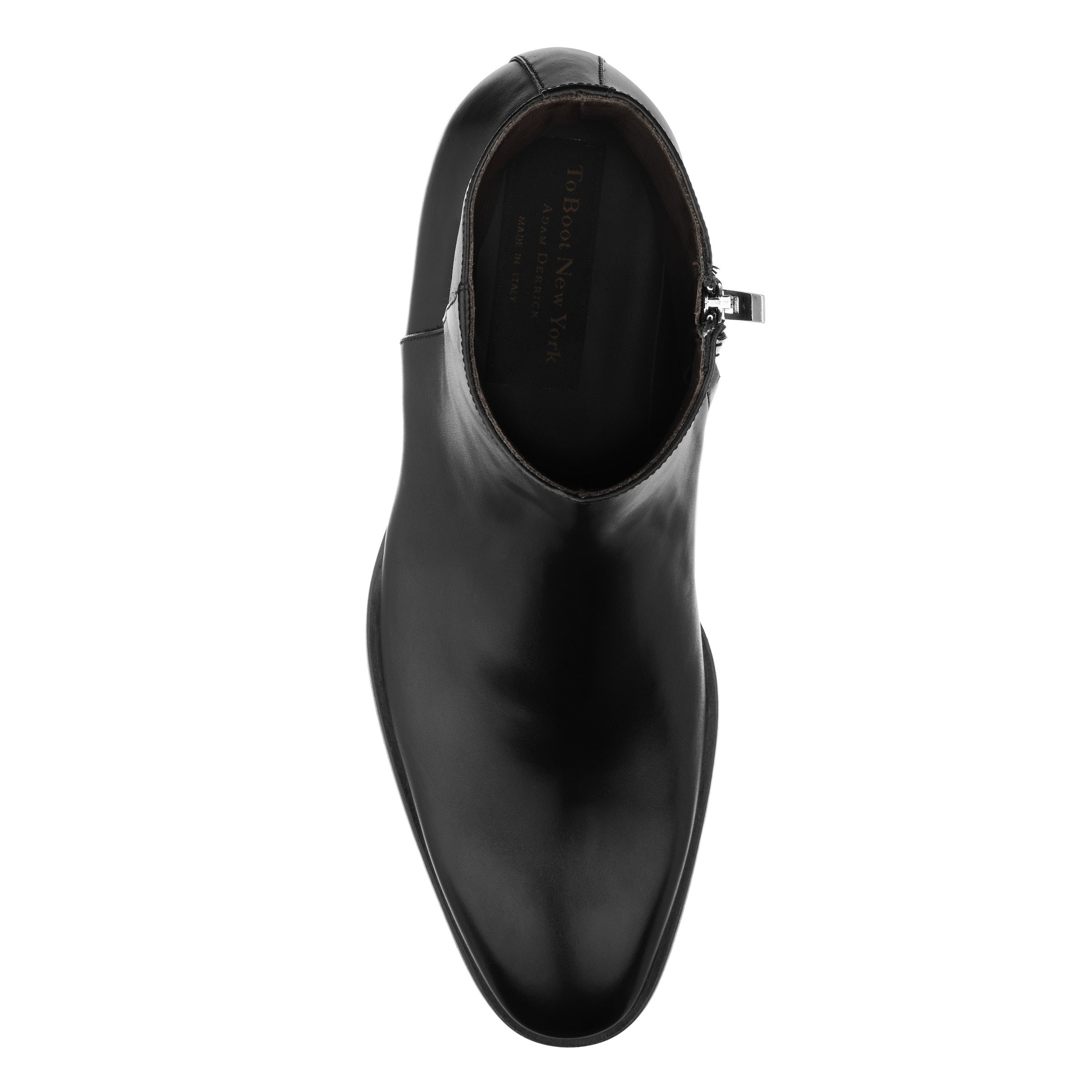 Pierce Black Calf Zip Boot