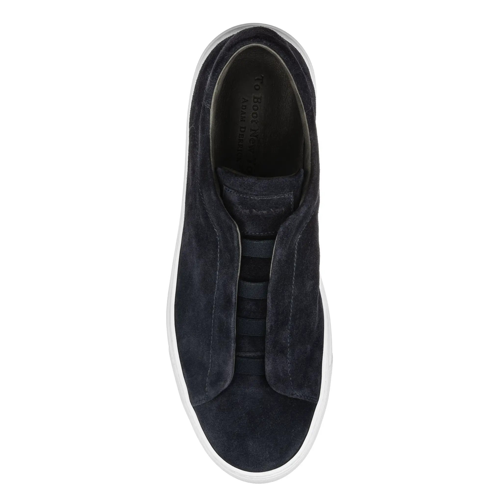 Stone Navy Suede Slip-On Sneaker by To Boot New York