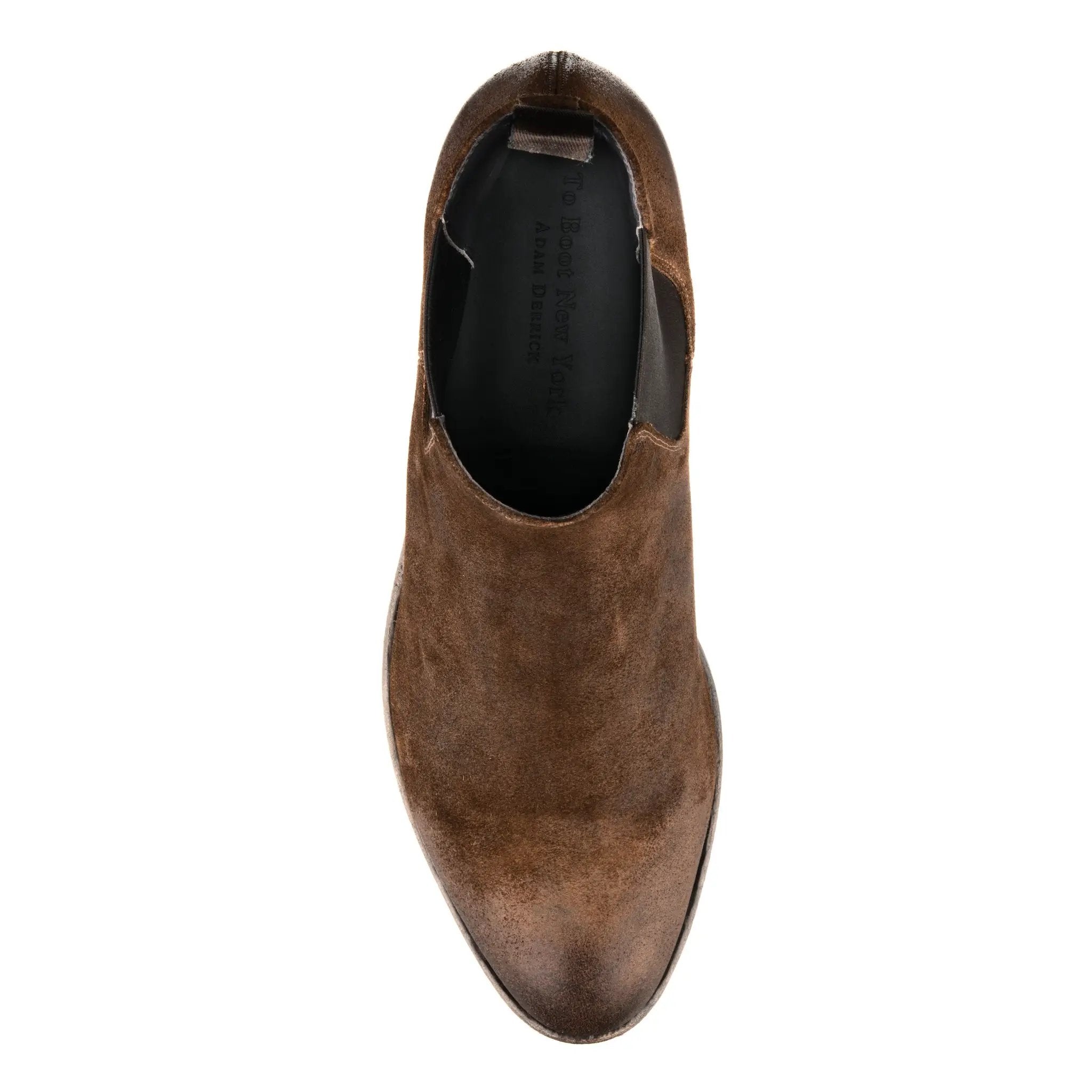 Bedell Mid Brown Waxed Suede Chelsea Boot by To Boot New York