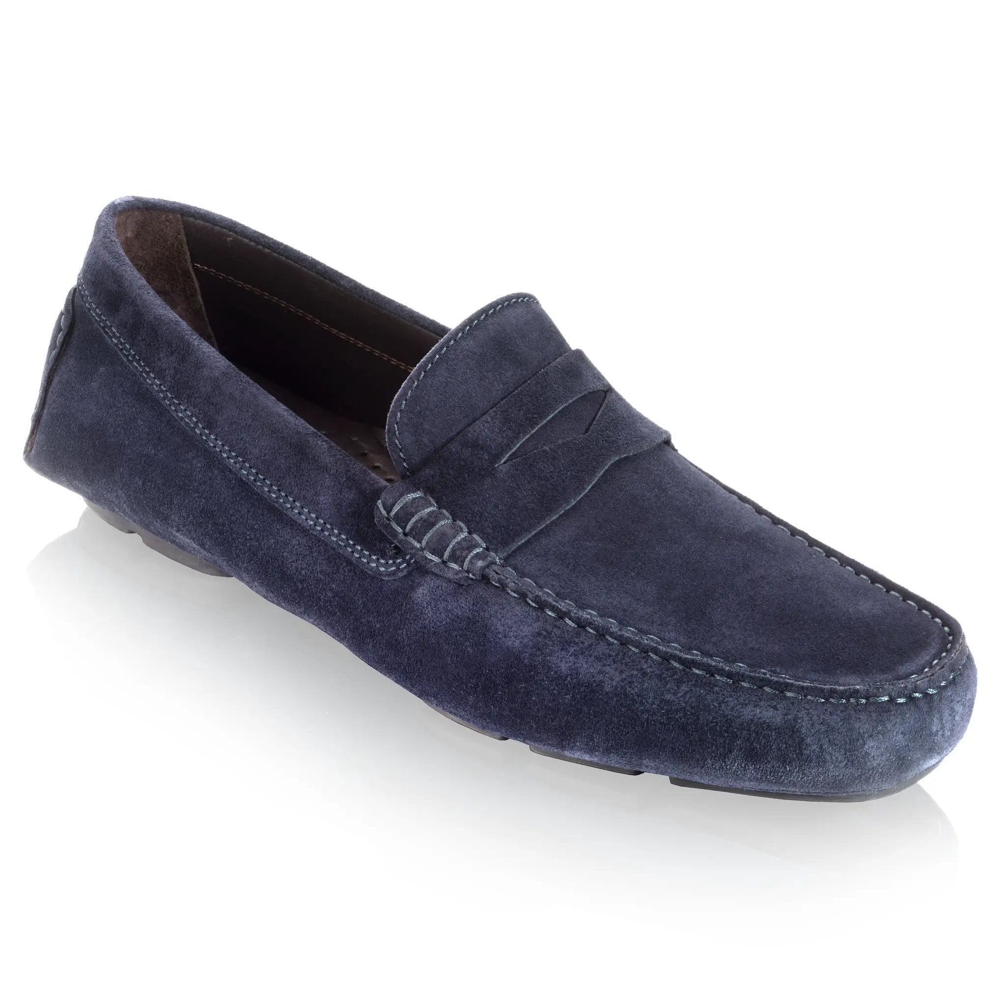 Mitchum Navy Blue Suede Driving Shoe by To Boot New York
